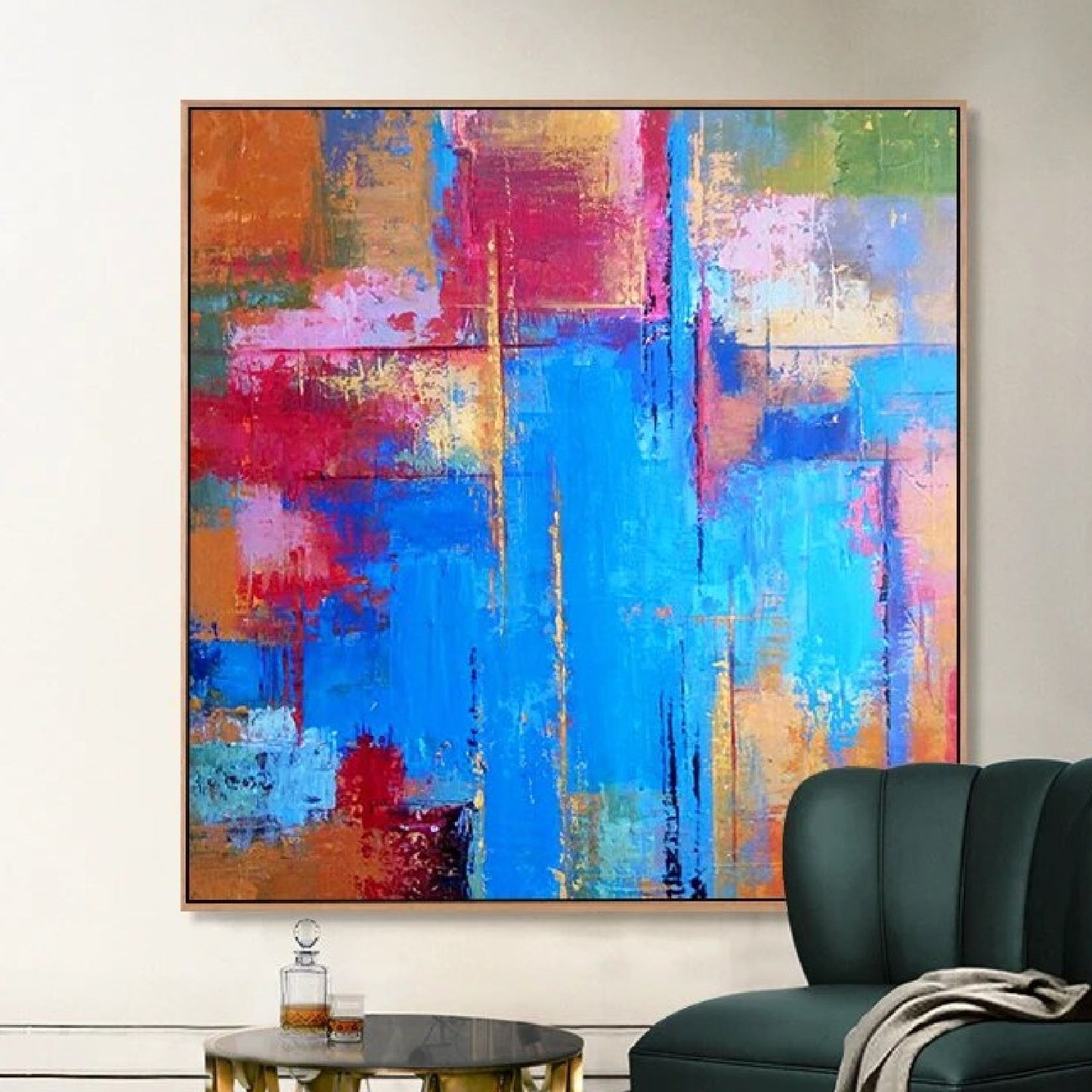 Acrylic Colourful Minimalist Textured Painting