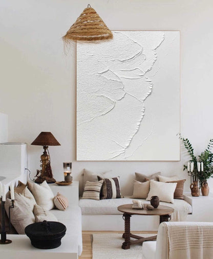 3D White Abstract Painting #ABAV237