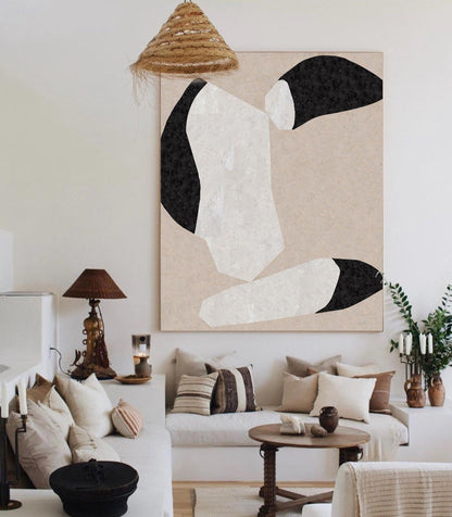 Beige Minimalist Abstract Painting #ABAV197