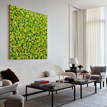 Yellow Square Abstract Art 40'' X 40'' #IS81