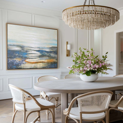 Blue Seascape Abstract Art #ABSH01