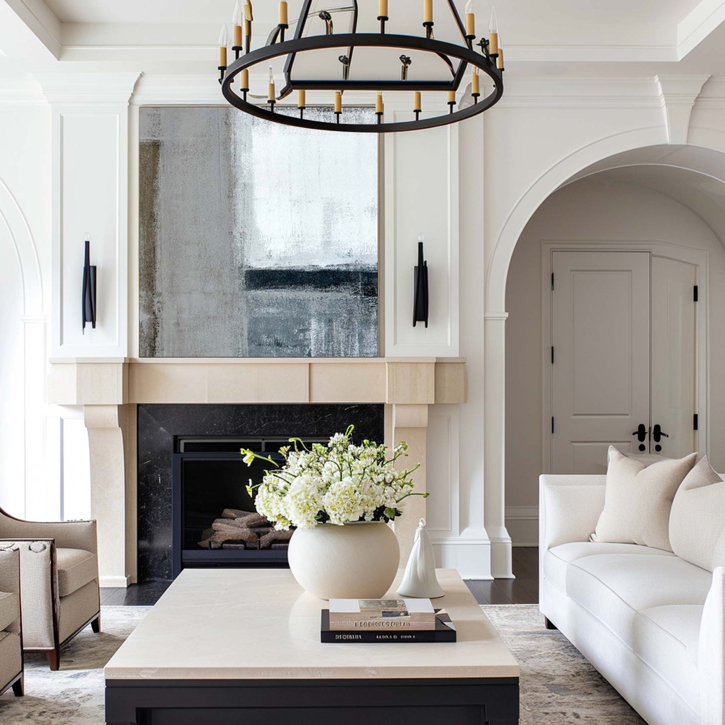 Brown Grey Abstract Art #ABAS02