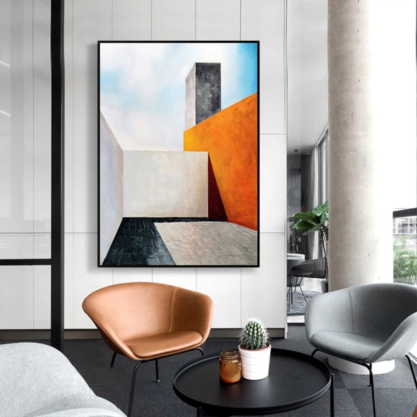 Architectural Landscape Decorative Abstract Painting