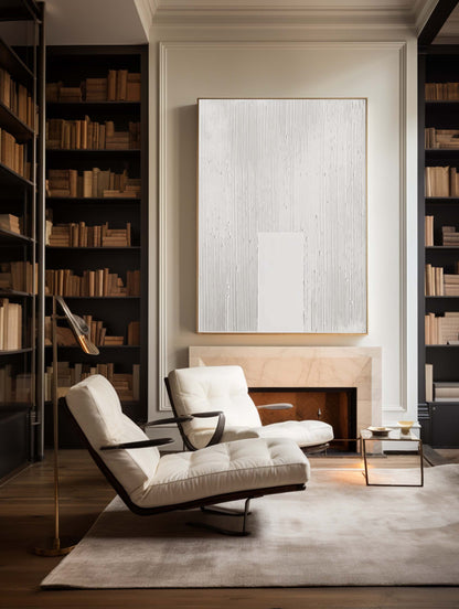 3D White Abstract Painting #ABAV288