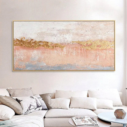 Beautiful Nordic Style Blush Pink Textured Painting