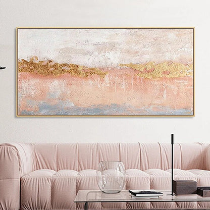 Beautiful Nordic Style Blush Pink Textured Painting