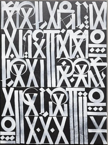 Black and Silver Retna Replica Graffiti Pop Art