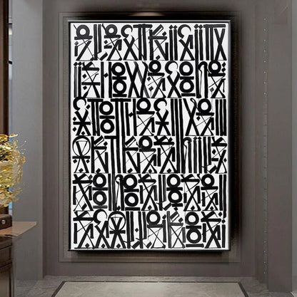 Black and White Retna Replica Street Graffiti Pop Art