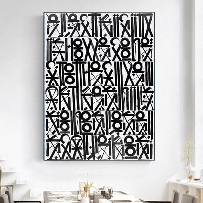 Black and White Retna Replica Street Graffiti Pop Art