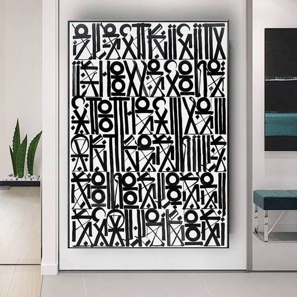 Black and White Retna Replica Street Graffiti Pop Art