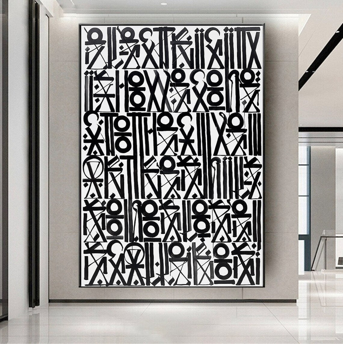 Black and White Retna Replica Street Graffiti Pop Art