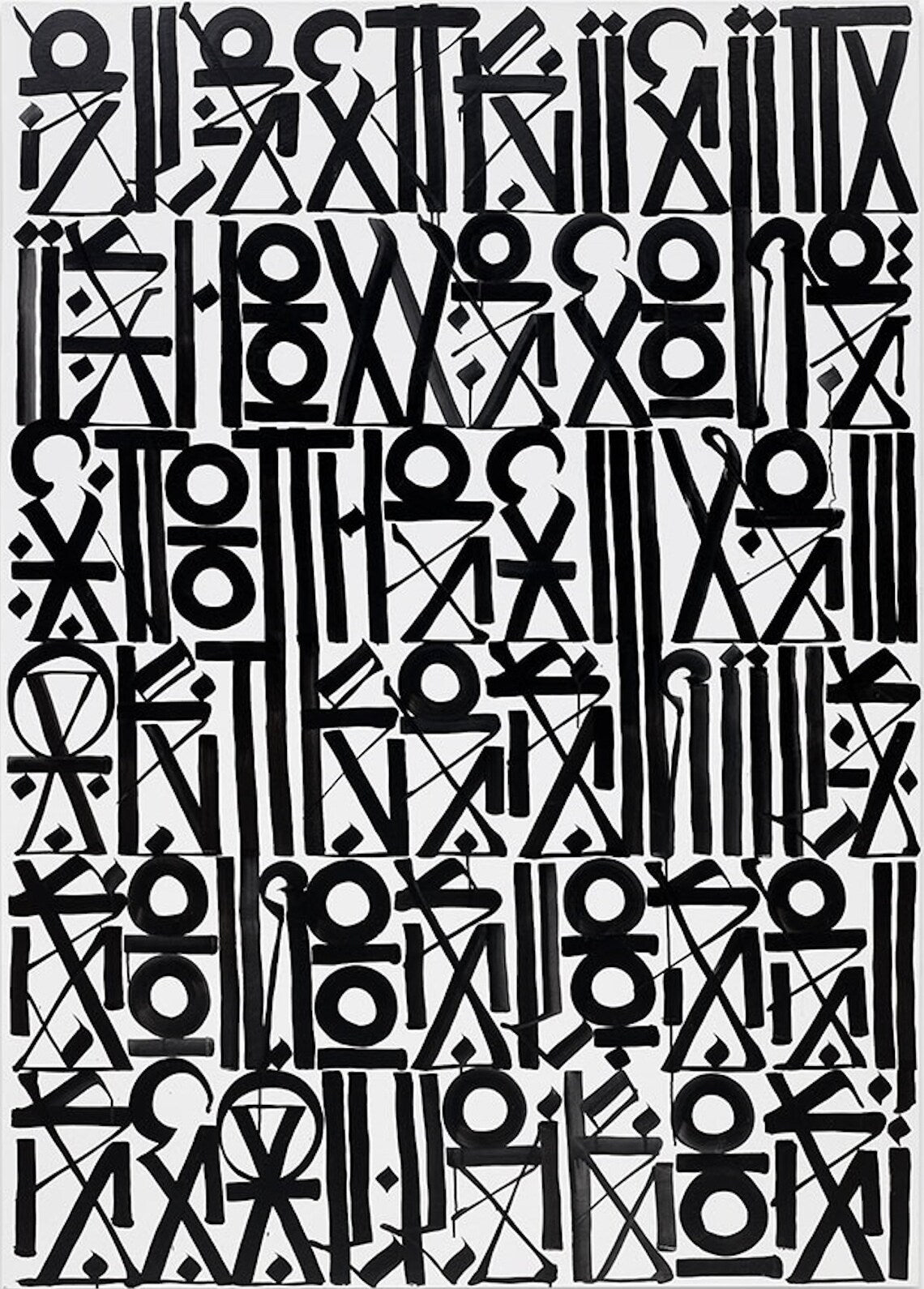 Black and White Retna Replica Street Graffiti Pop Art