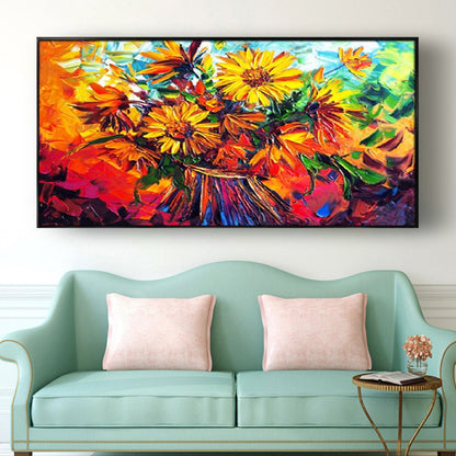 Bright Colours Sunflowers 3D Textured Painting