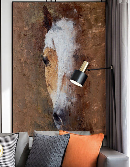 Brown Abstract Horse Art #ANH01