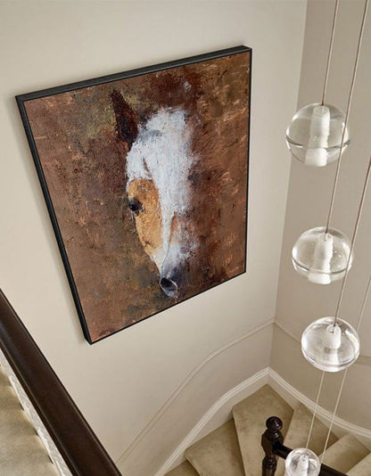 Brown Abstract Horse Art #ANH01