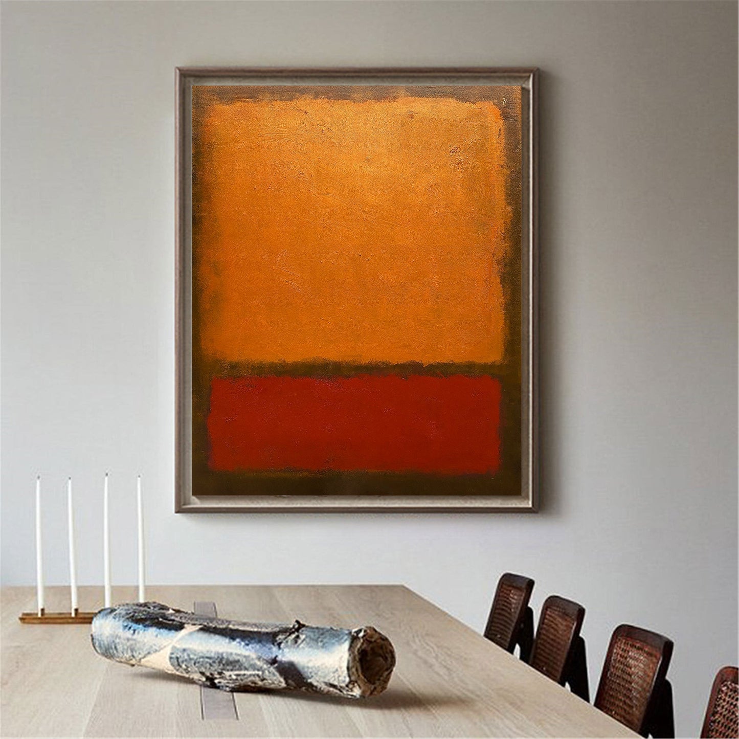 Red And Orange Minimalist Painting #ABAV168