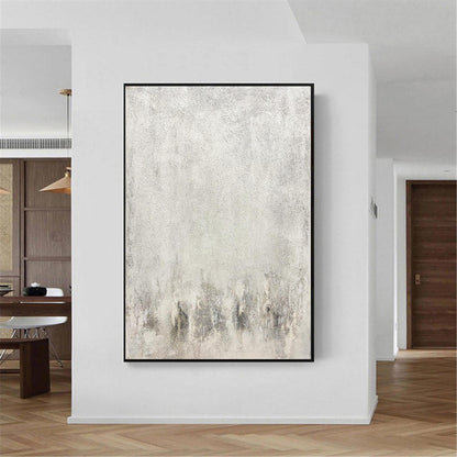 Gray And White Minimalist Painting #ABAV103