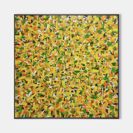 Yellow Square Abstract Art 47'' X 47'' #IS82