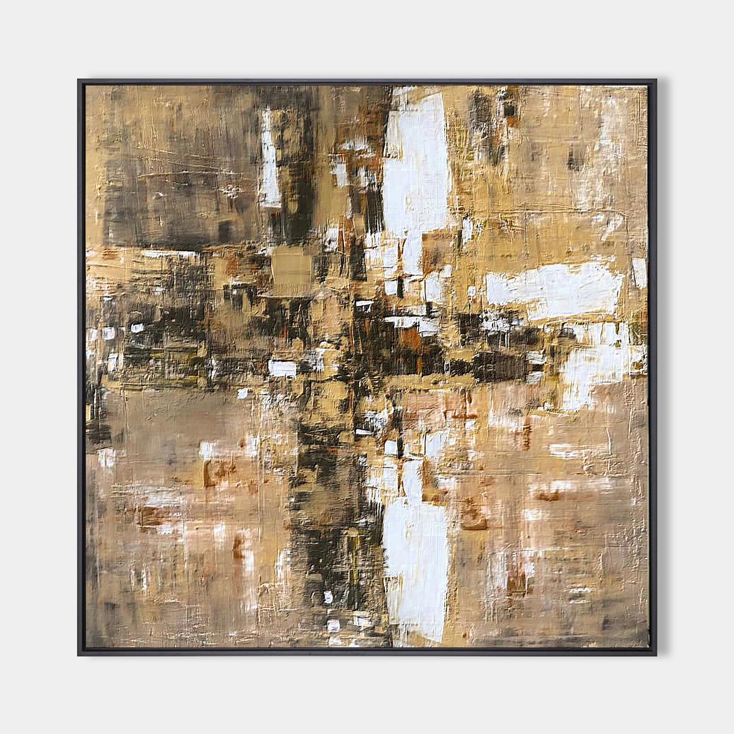 Large Gold Abstract Painting #ABAS69