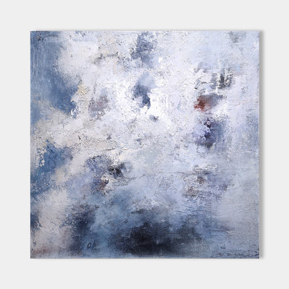 Square Blue Abstract Painting 40'' X 40'' #IS41