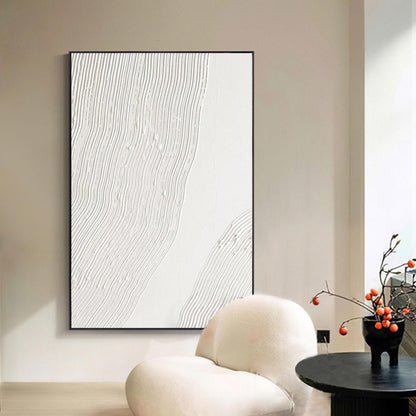 White Abstract Painting #ABAV138