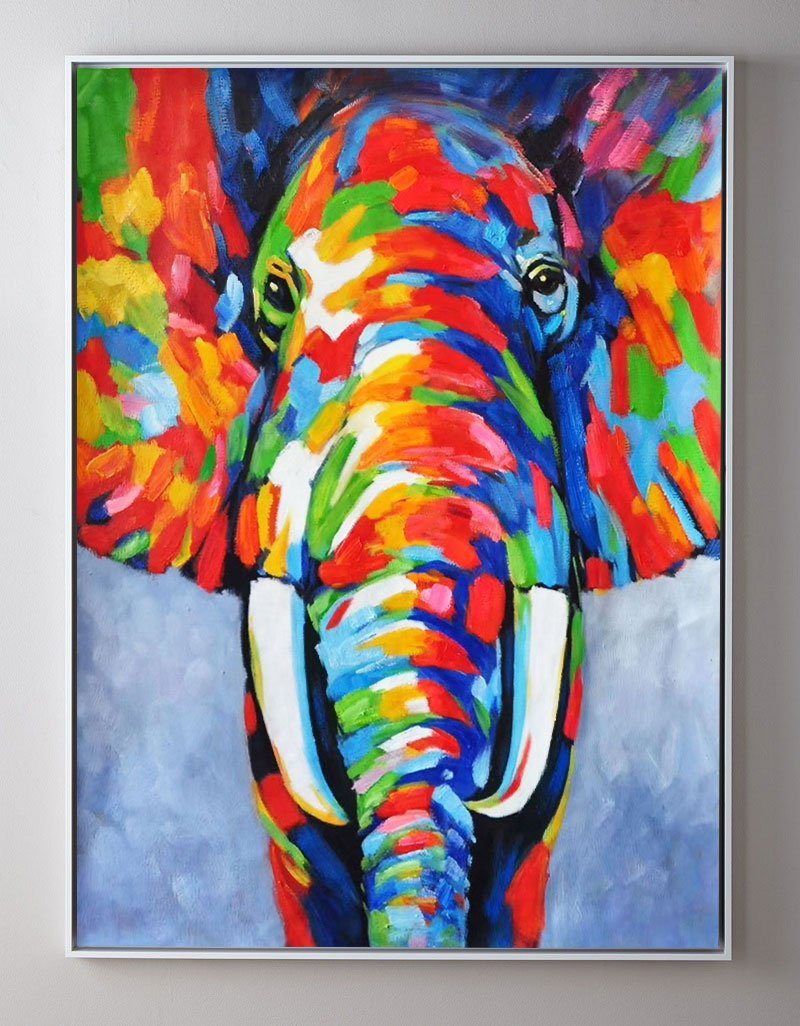 Color Elephant Abstract Painting #ANE02