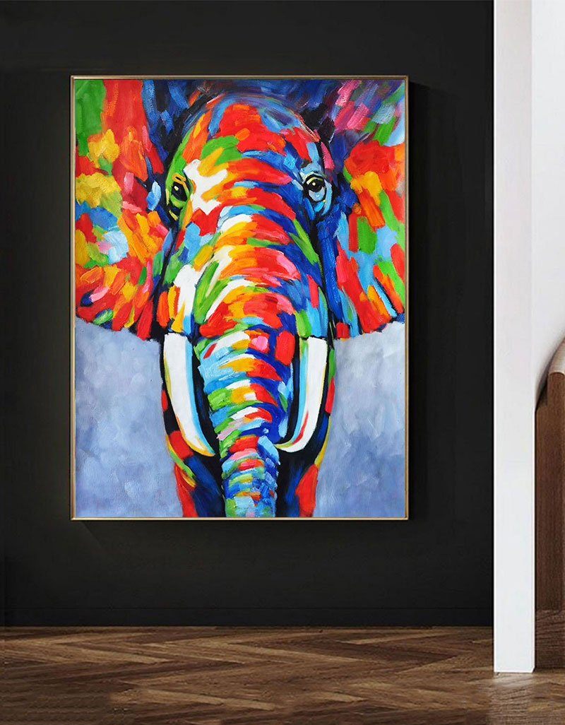 Color Elephant Abstract Painting #ANE02