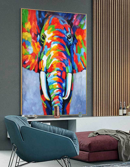 Color Elephant Abstract Painting #ANE02