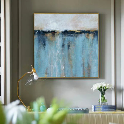 Contemporary Abstract Painting with Shining Accents