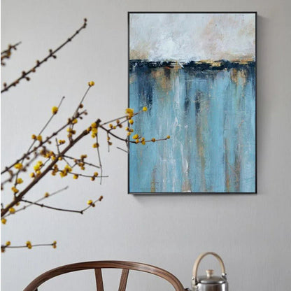 Contemporary Abstract Painting with Shining Accents