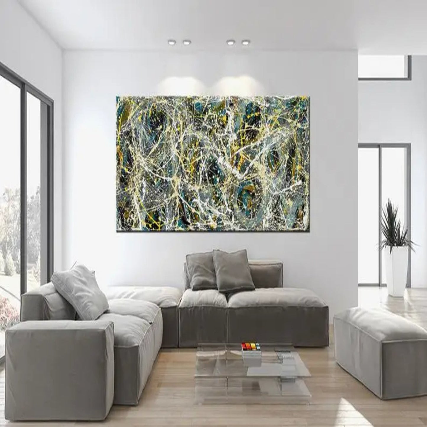 Contemporary Jackson Pollock Inspired Modern Fine Art