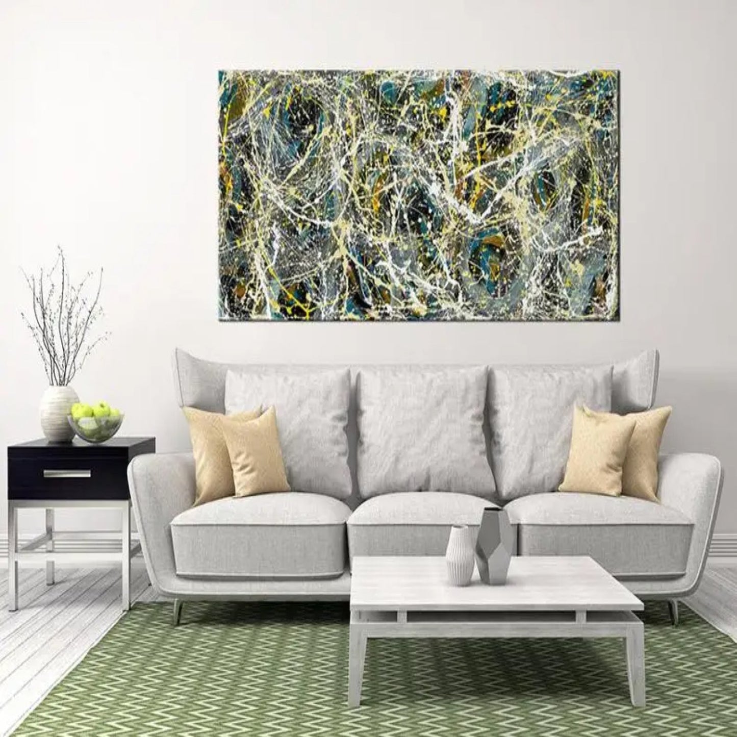 Contemporary Jackson Pollock Inspired Modern Fine Art