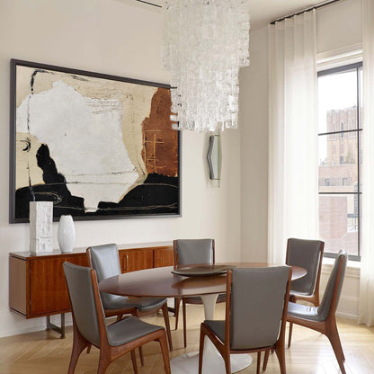 Black And Brown Abstract Painting #ABAH53