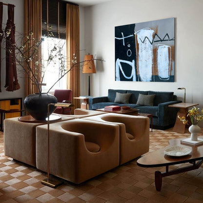 Black And Brown Abstract Painting #ABAS76