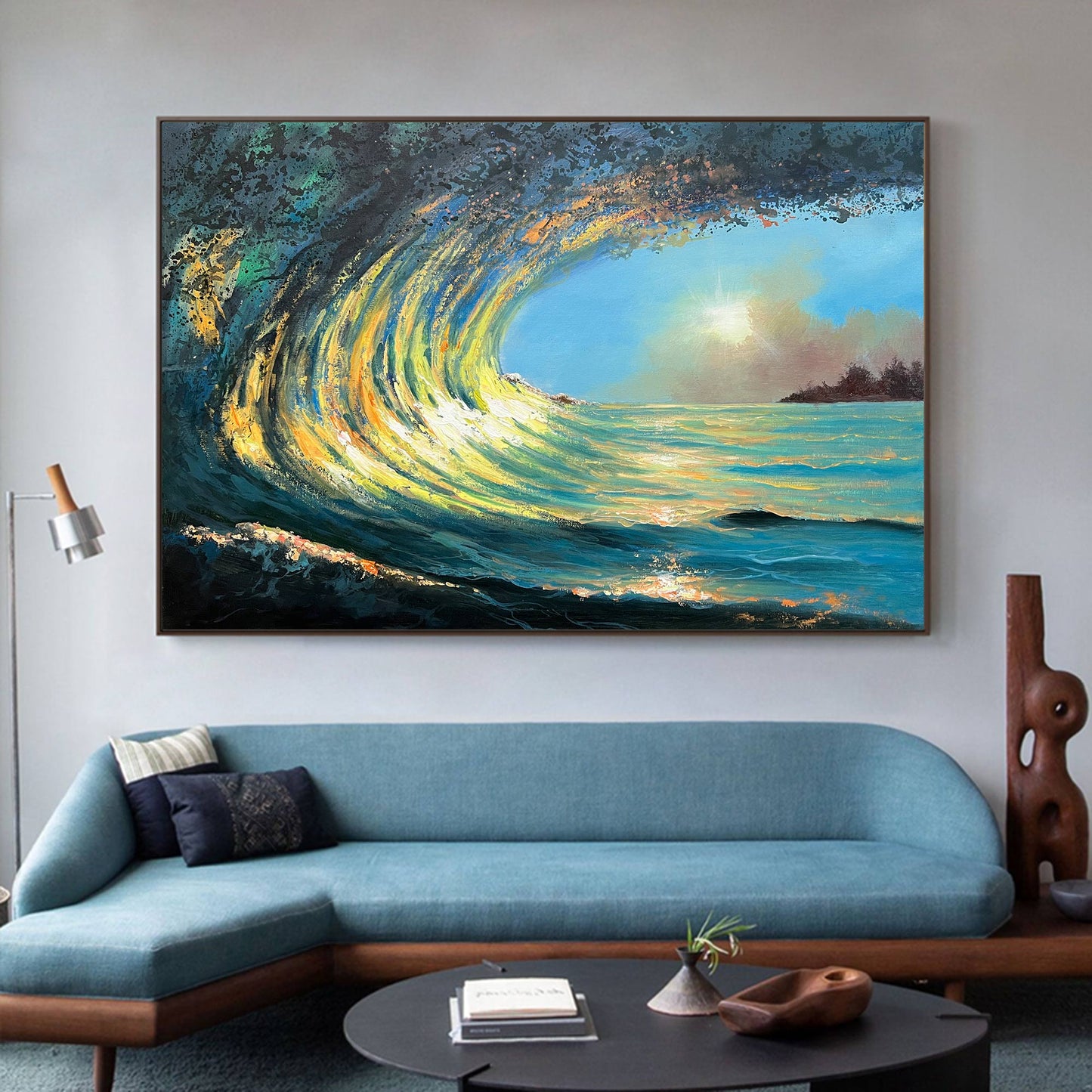 Sunrise And Wave Landscapes Painting #ABSH43