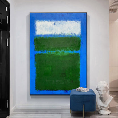 Blue And Green Minimalist Painting #ABAV124