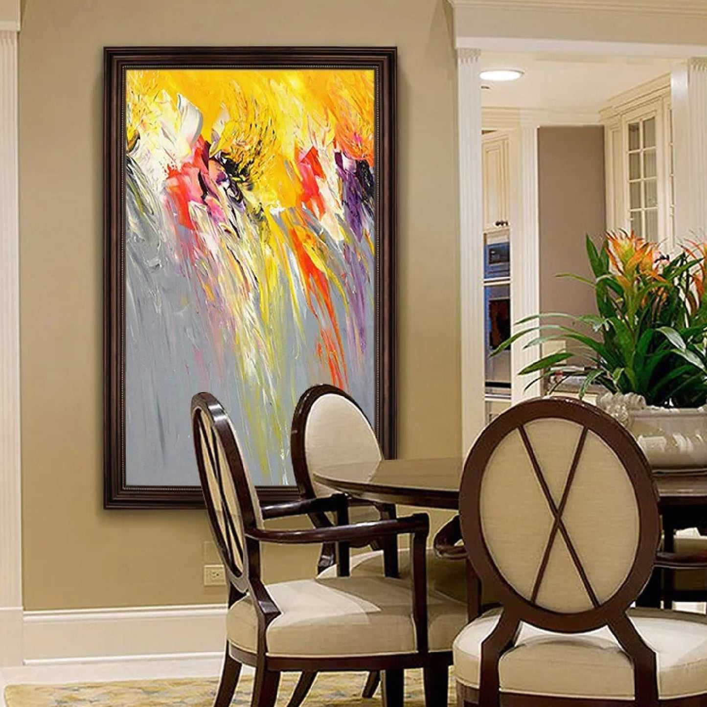 European-Style Multicolour Palette Knife Painting