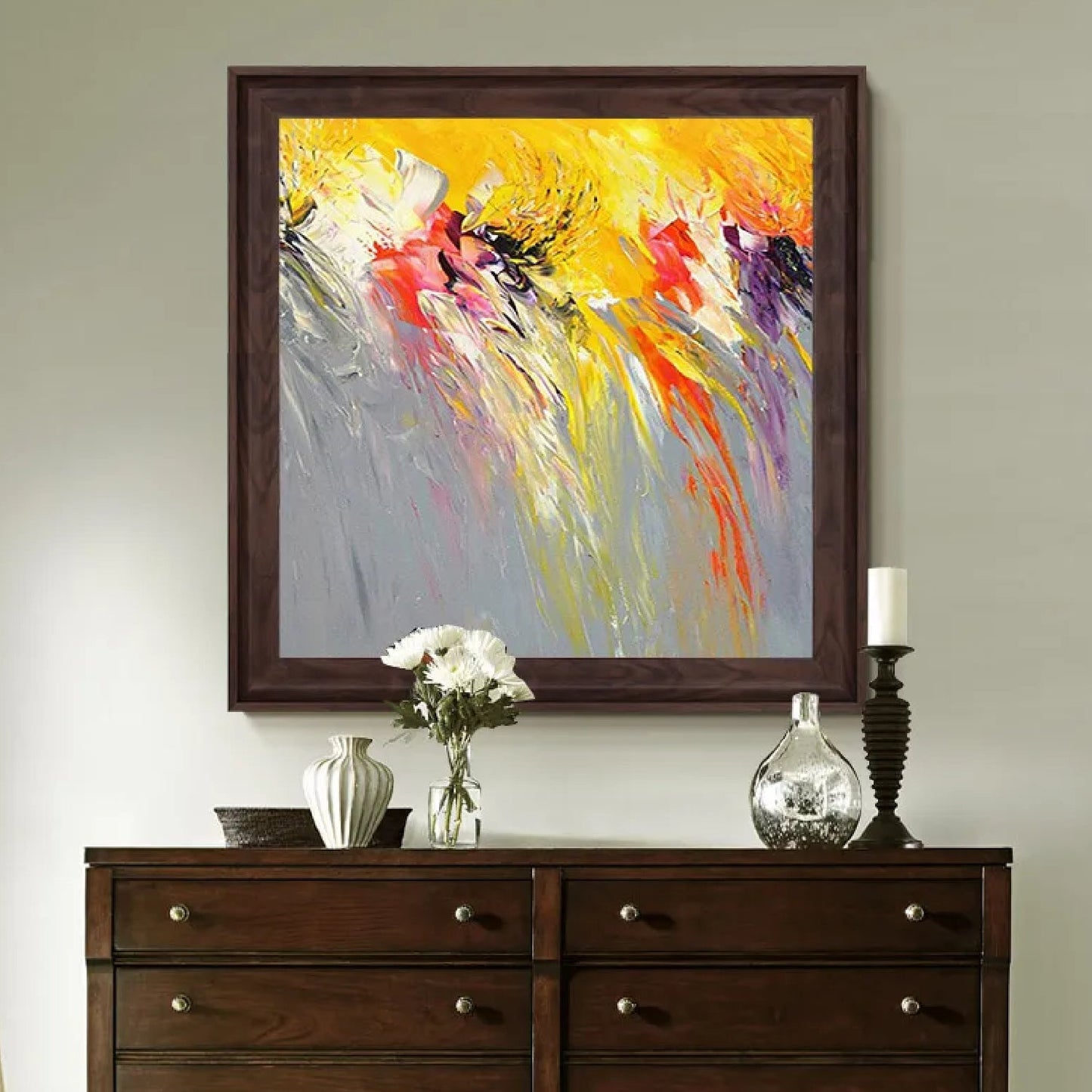 European-Style Multicolour Palette Knife Painting