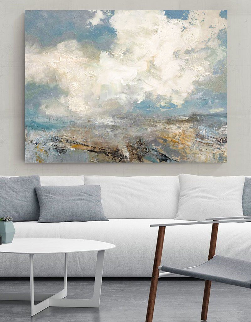 Extra Large Abstract White Cloud Painting #ABSH07