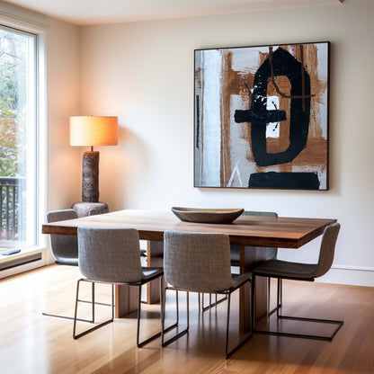 Black And Brown Abstract Painting #ABAS75