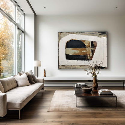 Black And Brown Abstract Painting #ABAH52