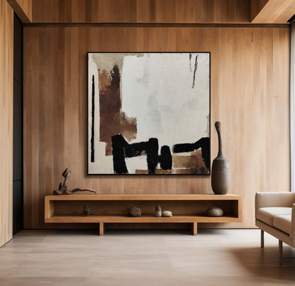 Black And Brown Minimalist Painting #ABAS56