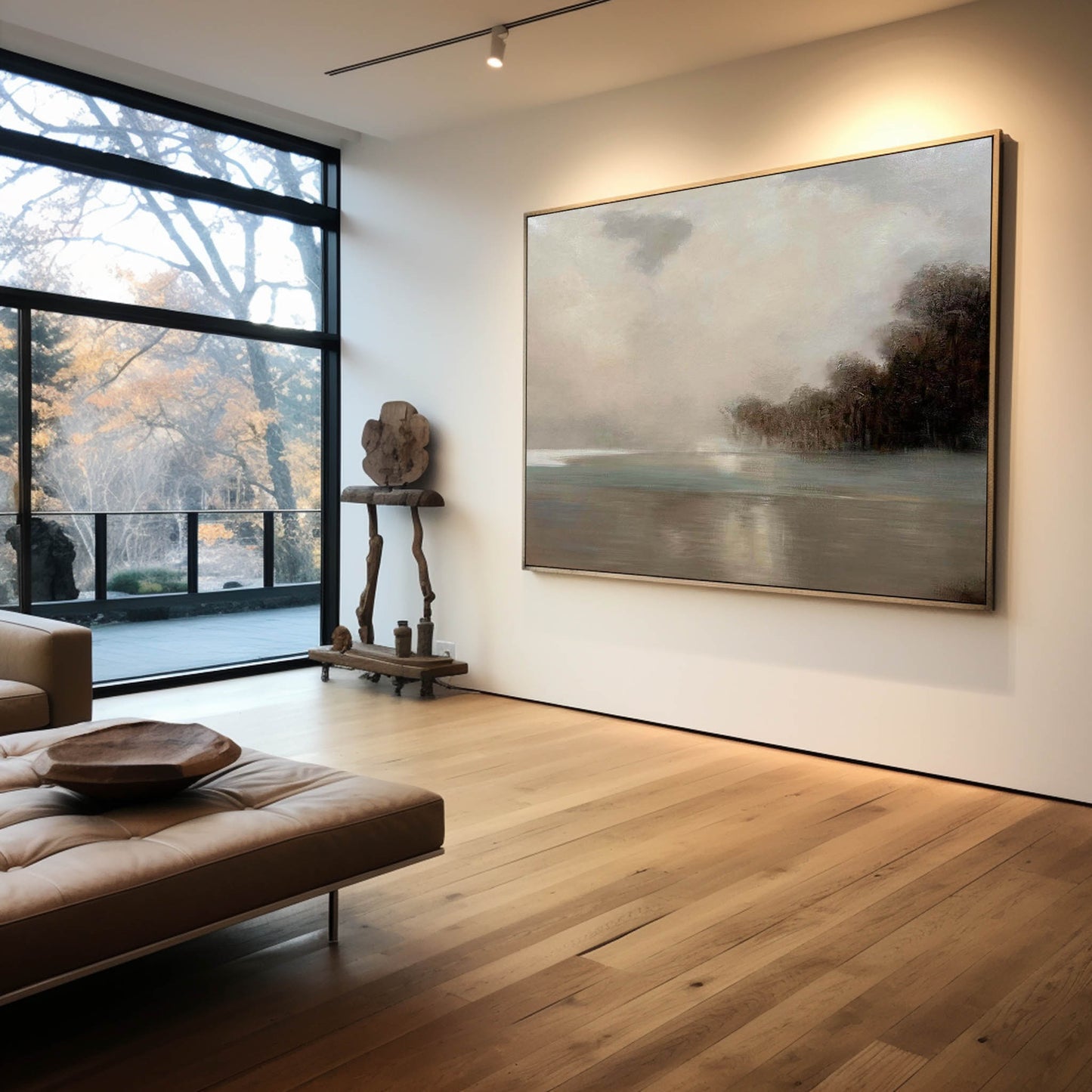 Black And Grey Abstract Painting #ABLH43