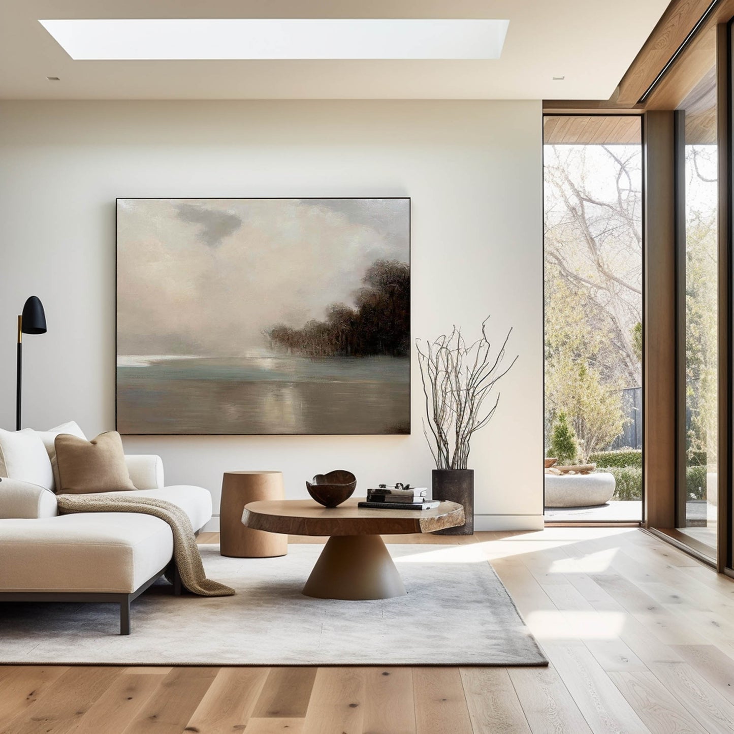 Black And Grey Abstract Painting #ABLH43