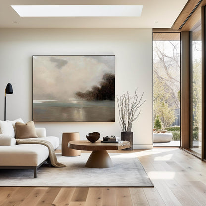 Black And Grey Abstract Painting #ABLH43