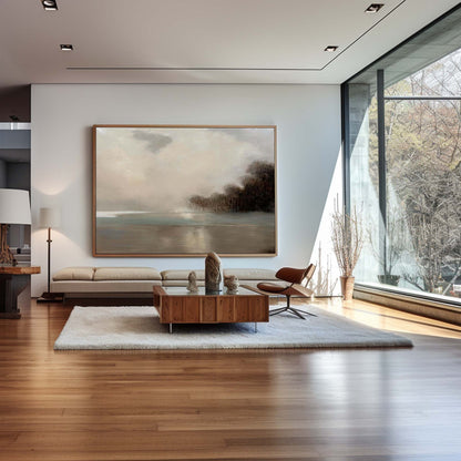 Black And Grey Abstract Painting #ABLH43