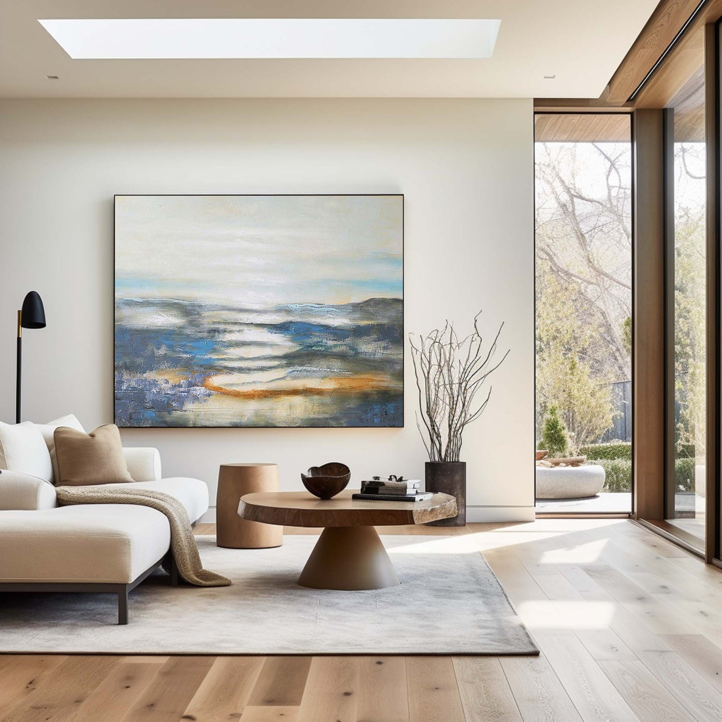 Blue Seascape Abstract Art #ABSH01