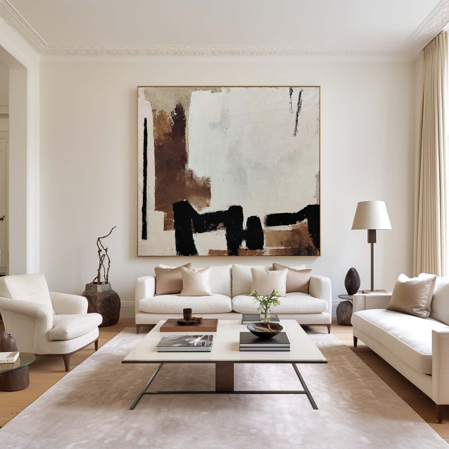 Black And Brown Minimalist Painting #ABAS56