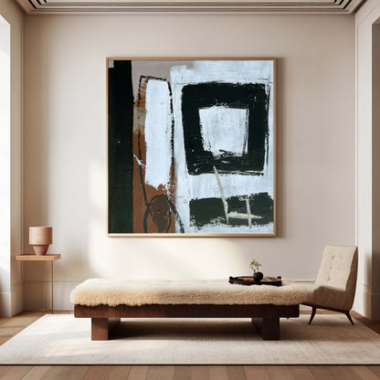 Black And Brown Abstract Painting #ABAS72