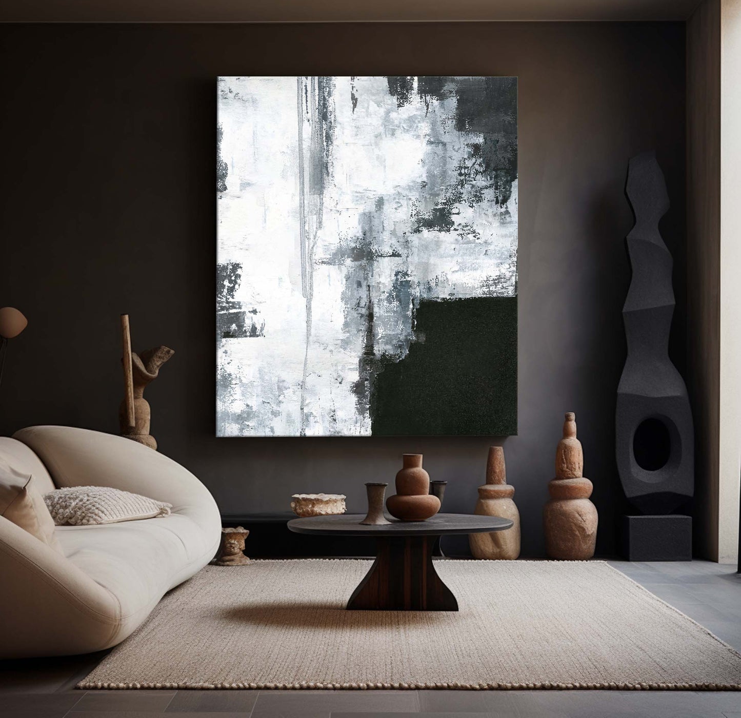 Large Abstract Oil Painting #ABAV10